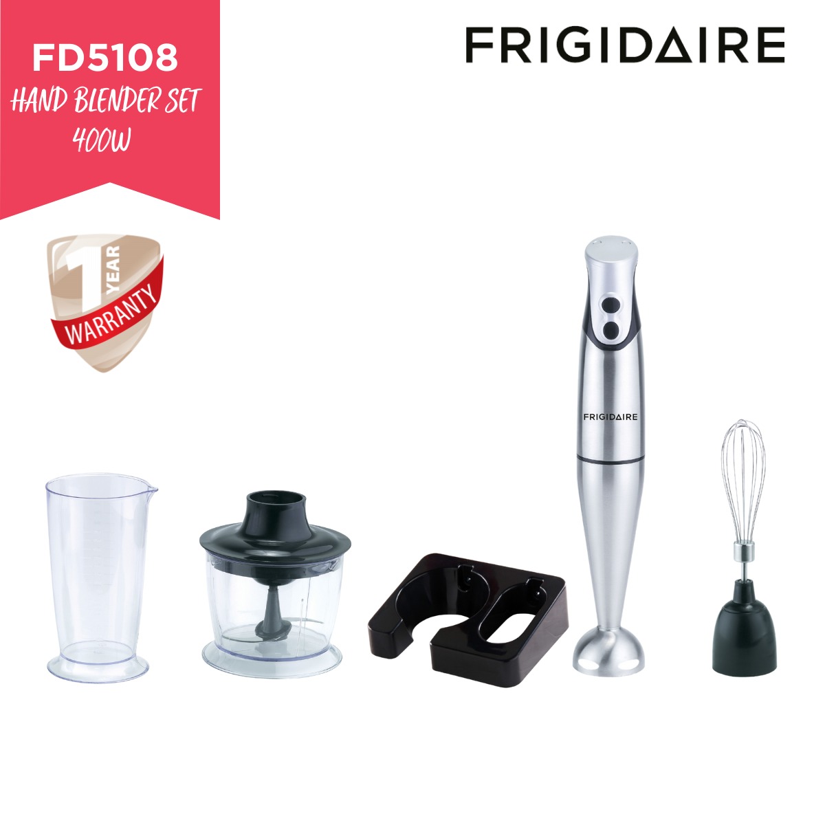 Frigidaire 北極 FD5108 400W 手提攪拌器 - 兩段速度，不銹鋼刀片